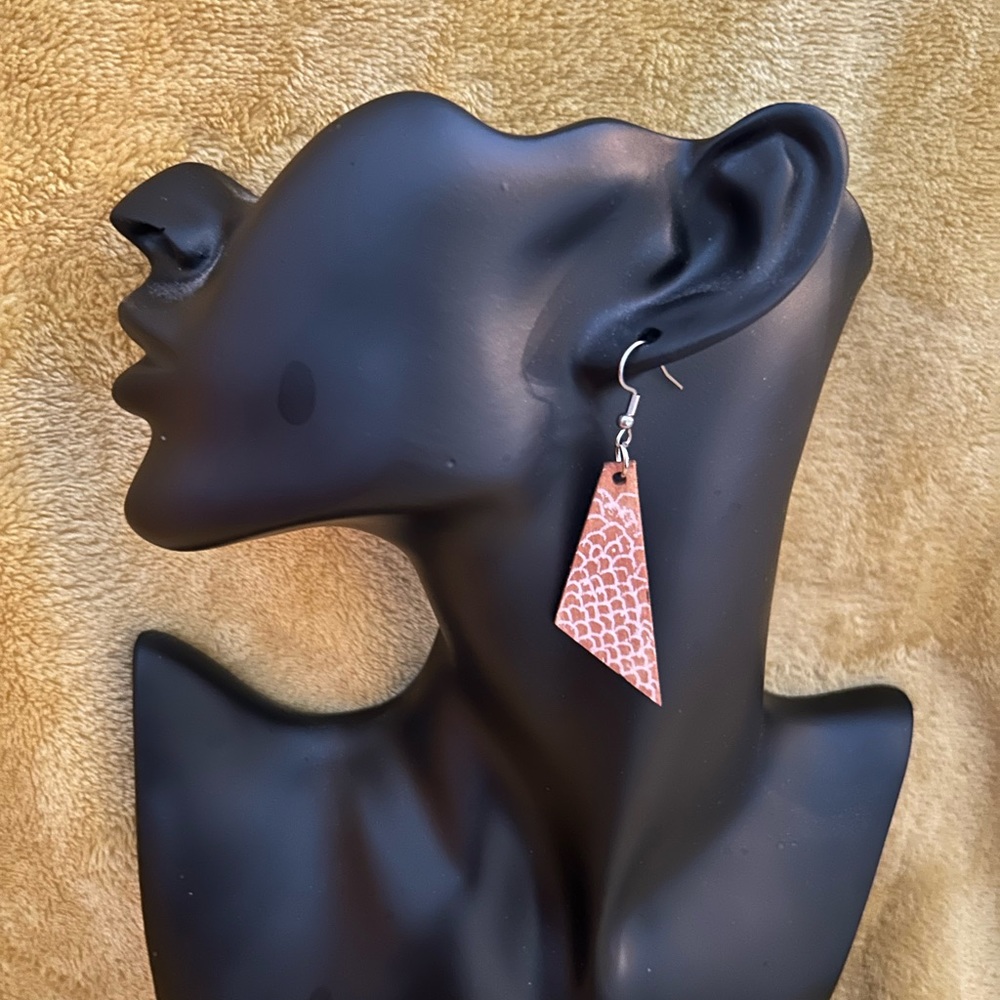 One of a kind hand painted earrings